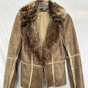Allen B. by Allen Schwartz Faux Fur/Leather Jacket, size M